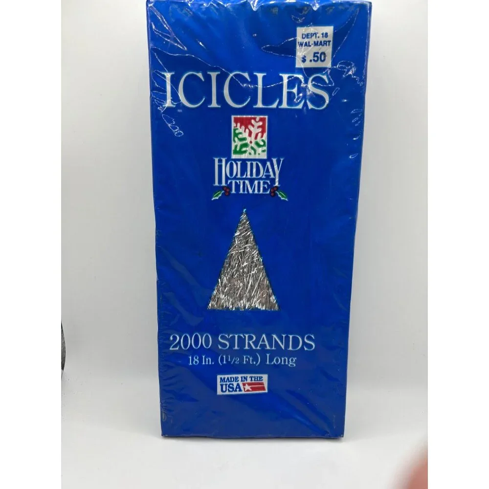 Holiday Time Icicles Vintage 2000 Strands 18